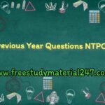 Previous Year Questions for NTPC 2021