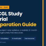 SSC CGL study material 2026 guide covering Tier 1 and Tier 2 exam pattern, full syllabus, a 6-month study plan and free resources
